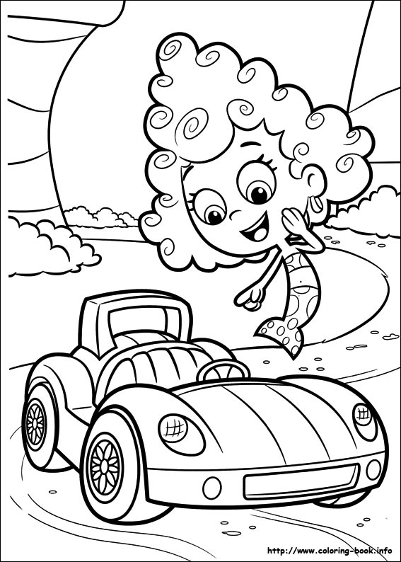 Plansa de colorat cu Bubble Guppies 75 78